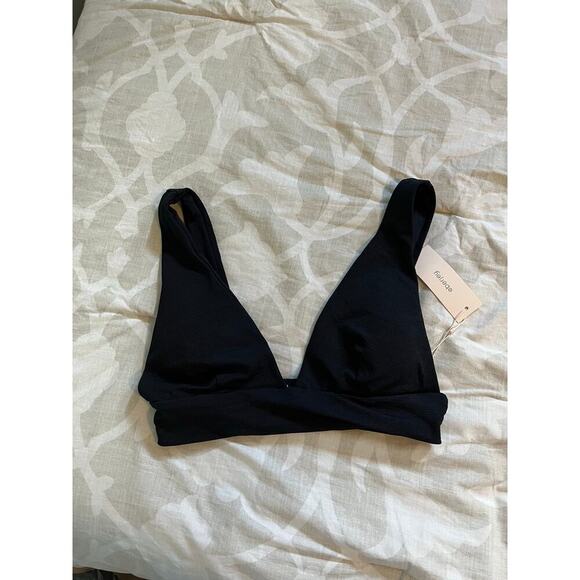 Eberjey Other - Eberjey pique Vivian black bikini top women’s large nwt